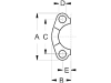 SAE-Flanschhälfte "FHL 3000 PSI" leicht, 1-1/2", 1 Paar