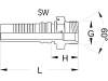 Außengewindenippel "AGR-S", NW DN 25 - 1", G 1"-11 BSPP, Aussenkung 60°, Ausreißssicherung INTERLOCK