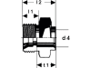 Lötstutzen "AL" NW 16, Stahl, blank; geölt, DIN 7633