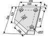 Industriehof® Siloschneidmesser rechts, 216 x 159 x 7 mm, für Bressel & Lade, 70-504