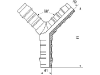 Schlauchverbinder "YRS" Y-Form, reduziert, POM (Acetal Copolymerisat), weiß