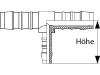 Schlauchverbinder "TRS" T-Form, reduziert, POM (Acetal Copolymerisat), weiß