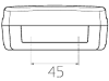 Blink- und Positionsleuchte „Rom II“ eckig, links/rechts, 100 x 94 x 42 mm, Befestigung Anbau