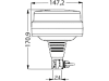 LED-Rundumleuchte 10 – 30 V, 14 – 28 W, Rohrstutzenmontage, flexibel, 098 287 310