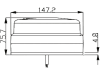 LED-Rundumleuchte 10 – 30 V, 14 – 28 W, für Flachanbau mit Gummidichtung und 40 cm Anschlusskabel, 098 287 300