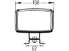 Hella® Arbeitsscheinwerfer "Double-Beam FF", 12 – 24 V, für wide – kleinflächige, weite Ausleuchtung, hängend; stehend, 1GA 006 991-051