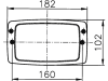 Hella® Hauptscheinwerfer links/rechts, Halogen H4, 12 V, 182 x 102 x 94 mm, eckig, 1AB 006 213-001