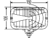 Hella® Hauptscheinwerfer links/rechts, Halogen H4; T4W, 12 V, eckig, 1AB 007 145-001