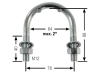 Suevia Halter "Mod. 169" Abstand Bohrungen 76 mm, für Tränkebecken, Adapterplatte, Rohre mit max. 2", 131.0169