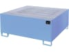 BAUER® SÜDLOHN Auffangwanne "AW 1000", für 1 x 1.000 l-IBC, lackiert, lichtblau (RAL 5012), mit Gitterrost