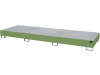 BAUER® SÜDLOHN Auffangwanne "AW 1000-3", für 3 x 1.000 l-IBC, lackiert, resedagrün (RAL 6011), mit Gitterrost