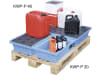 BAUER® SÜDLOHN Auffangwanne "KWP-P" ohne Lochrost, für Kleingebinde, PE (Polyethylen), blau