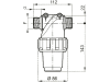 Agrotop Druckleitungsfilter "322-4" Filter 50 M blau, Edelstahl/38 cm², G 1" AG (BSP), max. 14 bar, 11004