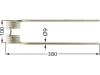 Kreiselheuerzinken links/rechts 380 x 100 x 9 mm für Pöttinger Kreiselheuer, Eurohit, Hit