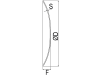Industriehof® Eggenscheibe ZB Vierkant, 26 x 26 mm, gewölbt, glatt, universal
