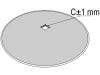 Industriehof® Eggenscheibe ZB Vierkant, 26 x 26 mm, gewölbt, glatt, universal