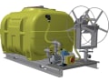 Cemo Bewässerungsanlage "BWS 130-PE" 2.000 l, 263 x 135 x 124 cm, ohne Akku, mit Schwallwand, PE-Fass, Elektropumpe, Schlauchhaspel, 11539