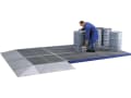 Cemo Auffangwanne "FS 55/13/28" 108 l, B x H x T: 130 x 5,5 x 280 cm, mit verzinktem Stahlgitterrost, 11443