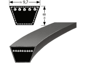 Keilriemen "SPZ" 9,7 x 8, Schmalkeilriemen 