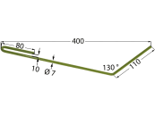 Striegelzinken 400 x 7 mm links/rechts für Amazone Saatstriegel 