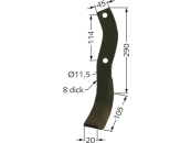 Fräsmesser 290 x 45 x 8 mm Bohrung 11,5 mm links für Howard Bodenfräse HA, CL, CA 