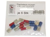 Hevi Flachsteckhülsen-Sortiment 0,25 – 1,0 mm², 1,0 – 2,5 mm², 10 St., teilisoliert 