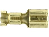 Herth + Buss Flachsteckhülse 6,3 x 0,8 mm Messing blank; unisoliert mit Rastnase 