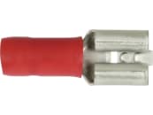 Herth + Buss Flachsteckhülse 6,3 x 0,8 mm, Kabel 0,5 – 1 mm², verzinnt; teilisoliert, rot, 50 252 510 