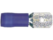 Herth + Buss Flachstecker 6,3 x 0,8 mm, Kabel 1,5 – 2,5 mm², Messing; PVC (Polyvinylchlorid) verzinnt; teilisoliert, blau, 50 252 521 