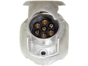 Herth + Buss Steckdose "N-Typ", 7-polig, 6 – 12 V, Schraubanschluss, Aluminium, ISO 1724 N-Typ, mit Nebelschlussleuchtenabschaltung, 51 305 145 