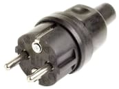 Herth + Buss Stecker 250 V, 2-polig, Schraubanschluss, mit Schutzkontakt und Knickschutz, 51 307 010 