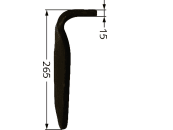 Industriehof® Kreiseleggenzinken links/rechts 100 x 265 x 15 mm, Bohrung 14,5 mm für Howard 