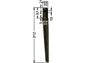 Industriehof® Kreiseleggenzinken links/rechts 38 x 312 x 38 mm, Bohrung 10 mm für Ceccato, RH-4 