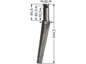 Industriehof® Kreiseleggenzinken links/rechts, 344,5 mm, für Krone, RH57A 