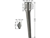 Industriehof® Kreiseleggenzinken rechts 64,5 x 330 x 16 mm, Bohrung 12 mm für Eberhardt, RH-65-52R 