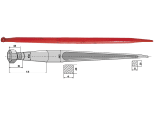 Industriehof® Schwerlastzinken 1.100 mm, M 28 x 1,5, für Manitou, Schäffer, 181112 