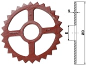 Industriehof® Sternring Ø 470 mm, 118 mm, 14,0 mm, Grauguss (GG20), für universal, 311-470 