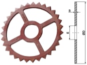 Industriehof® Sternring Ø 530 mm, 118 mm, 18,0 mm, Grauguss (GG20), für universal, 311-530 