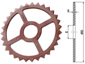 Industriehof® Sternring Ø 530 mm, 118 mm, 18,0 mm, Sphäroguss (GGG50), für universal, 311-531 