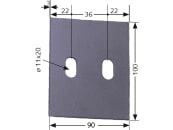 Industriehof® Abstreifer 100 x 90 x 3 mm, Bohrung 20 x 11 mm für Landsberg (Pöttinger), Sicma Packerwalzen, 51-S102 