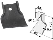 Industriehof® Schlegelmesser 120 x 64/90 x 5,5 mm, Bohrung 13 mm, für JF, 63-JF-01 