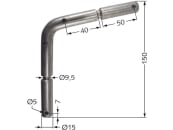 Industriehof® Scherbolzen Länge 150 mm, Bohrung 5 mm, Ø außen 15 mm für Mulag, 63-MUL-62 