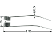 Schwaderzinken 470 x 99 x 8,5 mm für Kuhn Kreiselschwader 