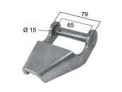 Bordwandscharnier, L x B 125 x 79/65 mm, für Bordwand mit Zentralverriegelung 