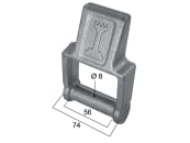 Bordwandscharnier, L x B: 115 x 74/56 mm, für Bordwand mit Zentralverriegelung 