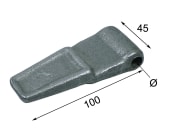 Bordwandscharnier, Bohrung 12 mm; 14 mm, flach, für Bordwand ohne Zentralverriegelung 