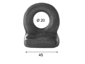 Anschweißring, 54 x 45 mm, Ø 20 mm, für Kettenspanner 