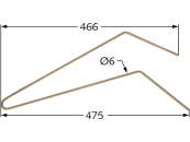 Radrechenzinken 466/475 x 6 mm eng für Niemeyer 