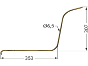 Radrechenzinken 353 x 307 x 6,5 mm links/rechts für Niemeyer 