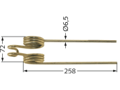 Pöttinger Kreiselheuerzinken links/rechts, 249/295 x 72 x 6,5 mm, weiß, für Heuraupe 220, 240, 436.017 